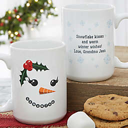 Snowman Character 15 oz. Christmas Coffee Mug in White