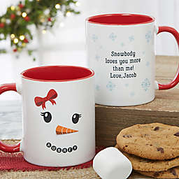 Snowman Character 11 oz. Christmas Mug in Red