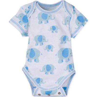 elephant print baby grow