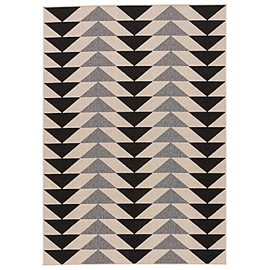 Jaipur Patio 2-Foot x 3-Foot 7-Inch Indoor/Outdoor Rug in Black/Grey. View a larger version of this product image.