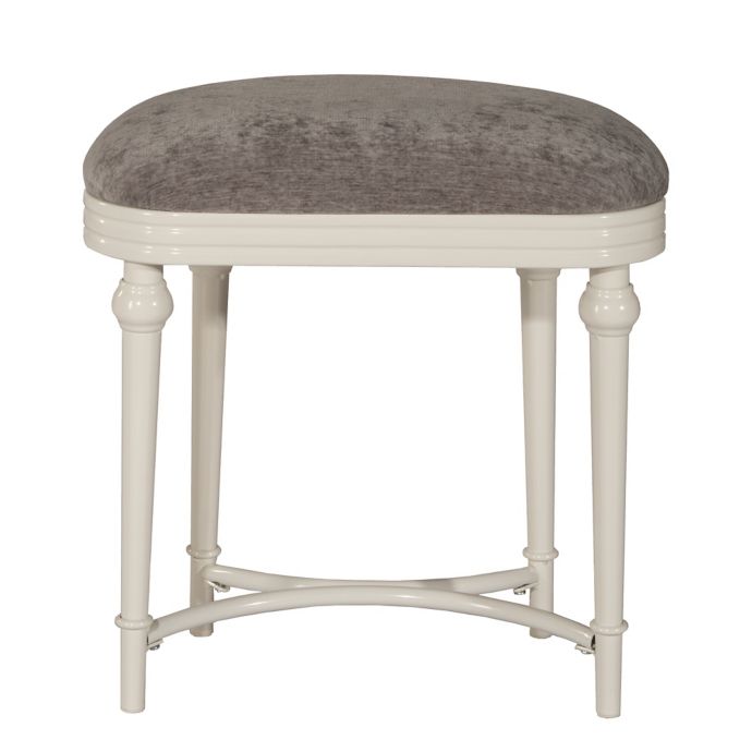 Hillsdale Hampton Vanity Stool In Grey Bed Bath Beyond