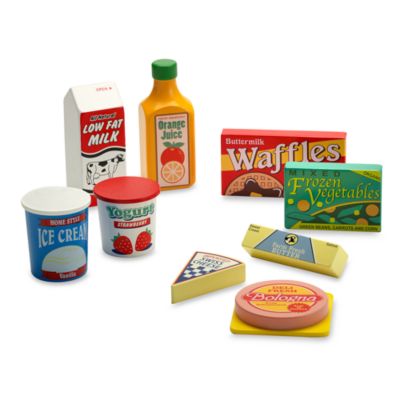 melissa and doug wooden fridge food