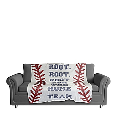 Designs Direct &quot;Root For the Home Team&quot; Fleece Baseball Blanket. View a larger version of this product image.