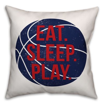 Designs Direct &quot;Eat, Play, Sleep&quot; Basketball Throw Pillow