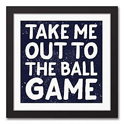 Designs Direct "Take Me Out to the Ball Game" 12-Inch Square Framed Canvas Wall Art