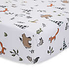 Alternate image 0 for Little Unicorn Forest Friends Cotton Muslin Fitted Sheet in Brown/Orange