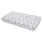 Alternate image 1 for Little Unicorn Forest Friends Cotton Muslin Fitted Sheet in Brown/Orange