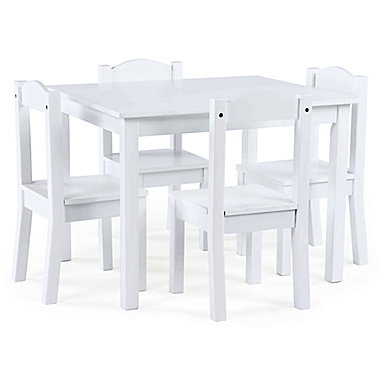 Tot Tutors Cambridge 5-Piece Table &amp; Chairs Set in White. View a larger version of this product image.