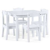 Tot Tutors Cambridge 5-Piece Table &amp; Chairs Set in White