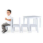 Alternate image 3 for Tot Tutors Cambridge 5-Piece Table &amp; Chairs Set in White