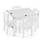 Alternate image 8 for Tot Tutors Cambridge 5-Piece Table &amp; Chairs Set in White