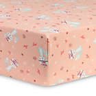 Alternate image 0 for Trend Lab&reg; Fox and Flowers Flannel Fitted Crib Sheet in Pink