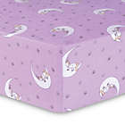 Alternate image 0 for Trend Lab&reg; Unicorn Moon Flannel Fitted Crib Sheet in Purple