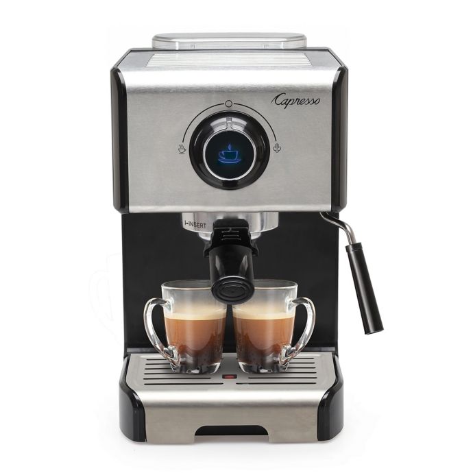 Capresso® EC300 Espresso & Cappuccino Machine in Black/Stainless Steel ...