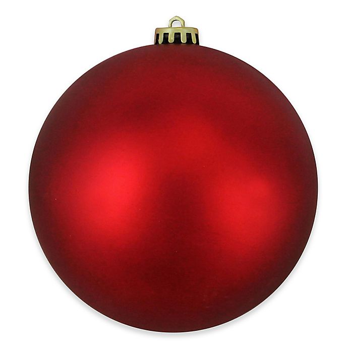 Northlight 10 Inch Christmas Ball Ornament in Red Bed Bath amp Beyond
