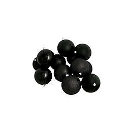 Northlight 12-Pack Christmas Ball Ornaments in Jet Black