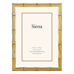 Siena Metallics Bamboo 5-Inch x 7-Inch Picture Frame in Gold