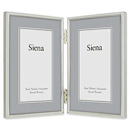 Siena 2-Photo 5-Inch x 7-Inch Narrow Mesh Silver-Plated Picture Frame