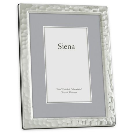 Solid Silver Photo Frame 10 X 8" Hammered Finish By Carr's Photograph Frame 