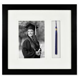 Gallery Wood Tassel 5-Inch x 7-Inch Frame in Black