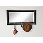Alternate image 2 for Kate and Laurel Traditional Wood Pub 18-Inch x 36-Inch Mirror with Hooks