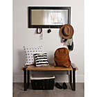 Alternate image 3 for Kate and Laurel Traditional Wood Pub 18-Inch x 36-Inch Mirror with Hooks