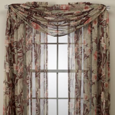 brown scarf valance