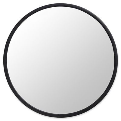 Umbra&reg; Hub 24-Inch Round Wall Mirror in Black