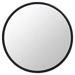 Umbra® Hub 24-Inch Round Wall Mirror in Black
