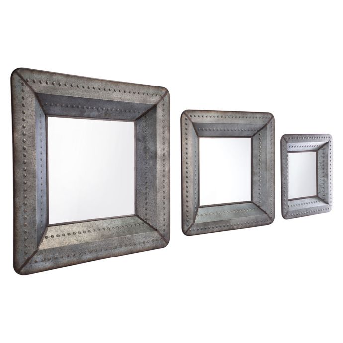 zuo steel antique mirrors set of 3 bed bath beyond zuo steel antique mirrors set of 3