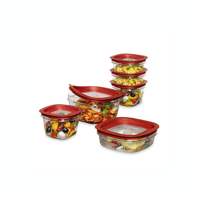 Rubbermaid® Premier 12Piece Food Container Set in Red Bed Bath & Beyond