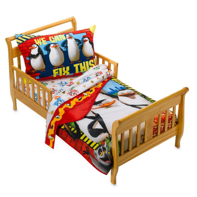 Penguins Of Madagascar 4 Piece Toddler Bed Set By Baby Boom