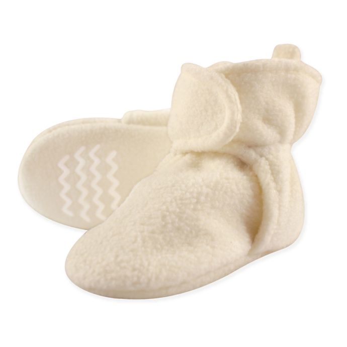Hudson Baby® Fleece Scooties Sock in Cream buybuy BABY