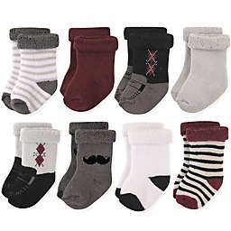 Hudson Baby® 8-Pack Gentleman Terry Rolled Cuff Socks