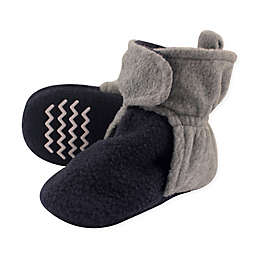 Hudson Baby® Fleece Scooties Sock in Navy/Grey