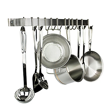 Enclume&reg; Outward Mount 36-Inch Utensil Bar in Stainless Steel. View a larger version of this product image.