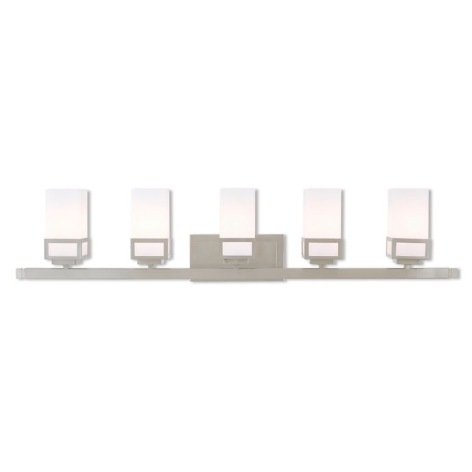 Livex Lighting Harding 5 Light Vanity Fixture In Brushed Nickel