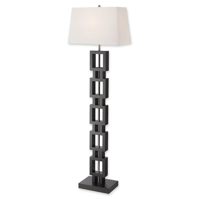 Filament Design Charlotte Esther Contemporary Floor Lamp in Black Bed