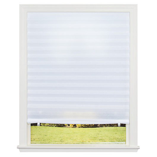 NEW Pleated Fabric Window Shades Blinds Cordless Light Filtering White 48" x 72" 