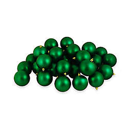 Northlight 12-Pack Christmas Ball Ornaments in Matte Green