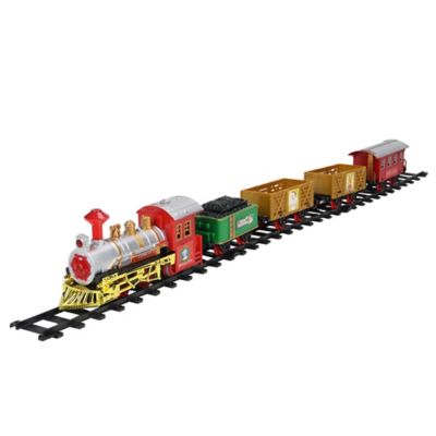 battery operated christmas train set