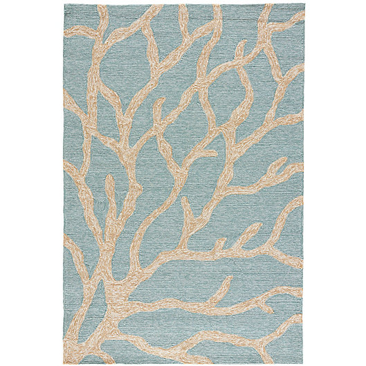 Alternate image 1 for Jaipur Living Coastal Lagoon Coral 2' x 3' Indoor/Outdoor Accent Rug in Teal