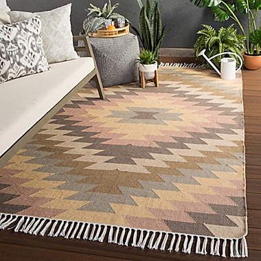 Jaipur Desert Tribal 8&#39; x 10&#39; Multicolor Handcrafted Indoor/Outdoor Area Rug. View a larger version of this product image.