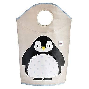 3 Sprouts Penguin Laundry Hamper in Black. View a larger version of this product image.