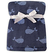 Hudson Baby&reg; Blue Whales Super Plush Blanket