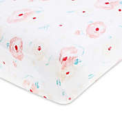 aden + anais&trade; essentials Flowers Bloom Cotton Muslin Fitted Crib Sheet in Pink