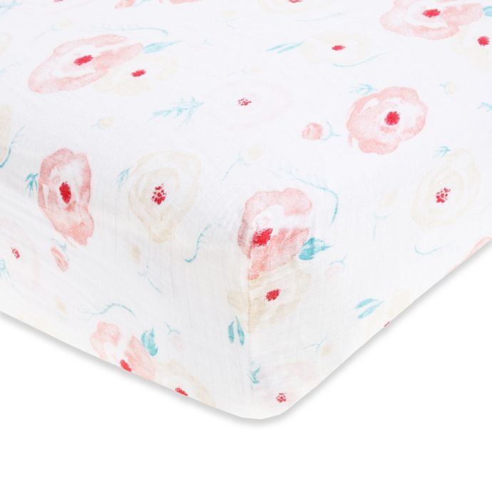 Aden By Aden Anais Full Bloom Cotton Muslin Fitted Crib Sheet