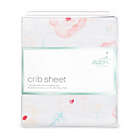 Alternate image 1 for aden + anais&trade; essentials Flowers Bloom Cotton Muslin Fitted Crib Sheet in Pink