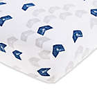 Alternate image 0 for aden + anais&trade; essentials Denim Wash Cotton Muslin Fitted Crib Sheet in Blue