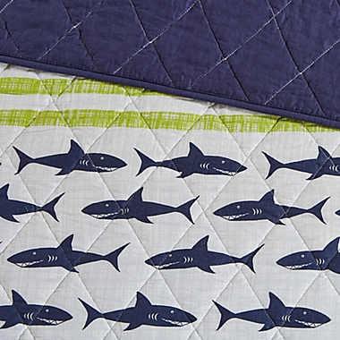 Urban Habitat Kids Finn Full/Queen Coverlet Set in Green/Navy. View a larger version of this product image.
